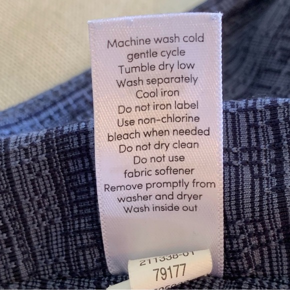 Athleta Jacquard Mesh Capri Leggings S Periwinkle High Rise 22” Crop Gym Yoga - Picture 15 of 16